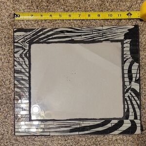 Black and White Mosaic Mirror